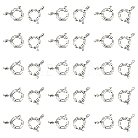 Unicraftale 30Pcs Ion Plating(IP) 304 Stainless Steel Spring Ring Clasps STAS-UN0052-57-1