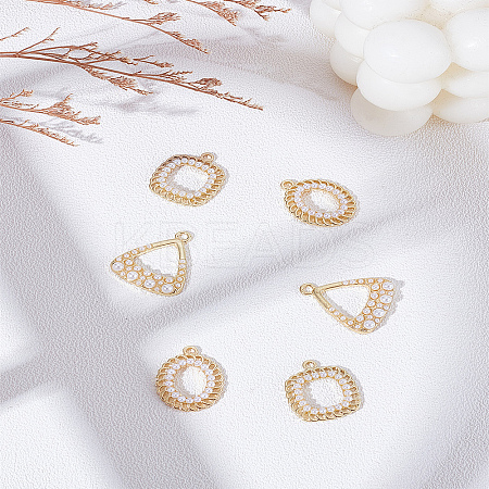 6Pcs 3 Styles Rack Plating Pendants FIND-LP0005-81-1
