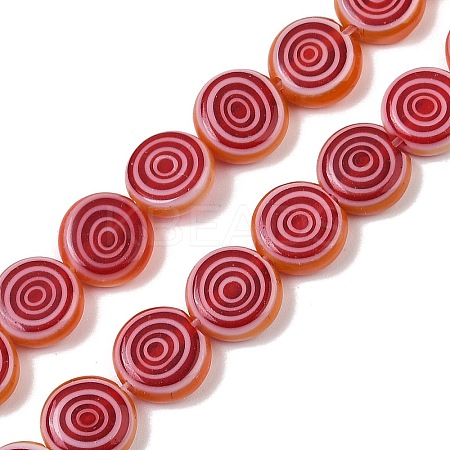 Handmade Lampwork Beads Strands LK-R004-50F-1