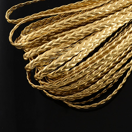 Braided Imitation Leather Metallic Cords LC-S002-5mm-27-1