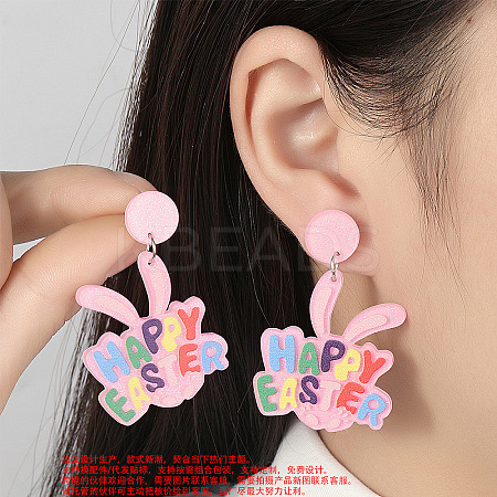 Easter Acrylic Dangle Stud Earrings FS-WG96A64-01-1