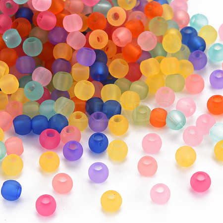 Frosted Transparent Acrylic Beads MACR-S371-11A-1