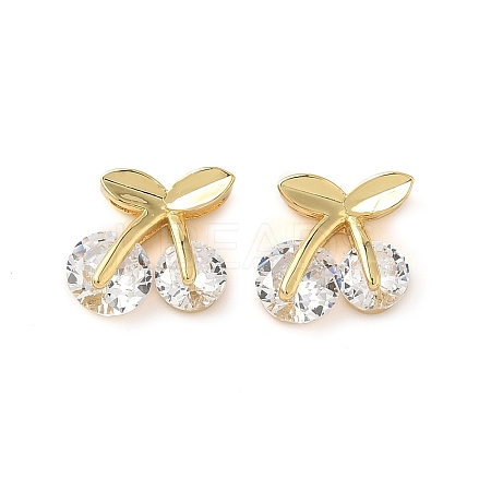 Brass Micro Pave Cubic Zirconia Pendants KK-D502-15G-1