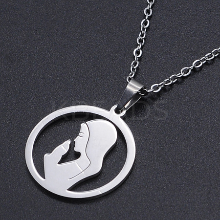 Non-Tarnish 201 Stainless Steel Pendants Necklaces LS-NJEW-S105-JN684-45-1-1