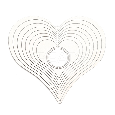 Heart 201 Stainless Steel Connector Charms/Links STAS-D386-03P-1