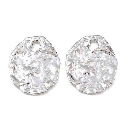 Hammered 304 Stainless Steel Pendants LS-STAS-P424-04P-1