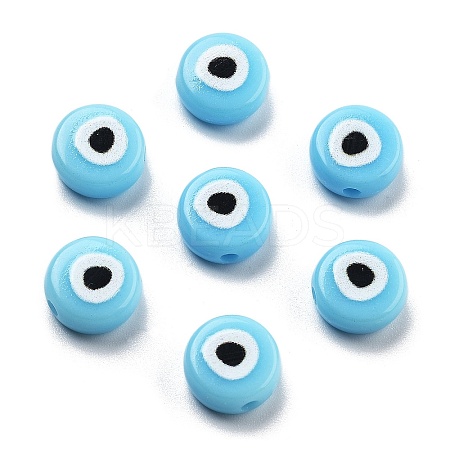 Opaque Printed Acrylic Beads LS-OACR-G038-04E-1