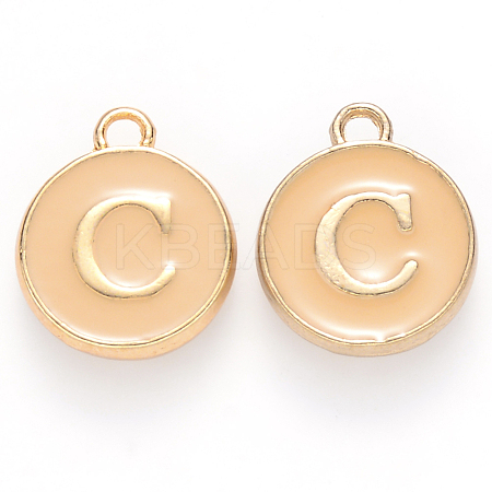 Golden Plated Alloy Enamel Charms ENAM-S118-06C-1