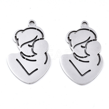 Mother's Day 201 Stainless Steel Pendants STAS-S081-036-1