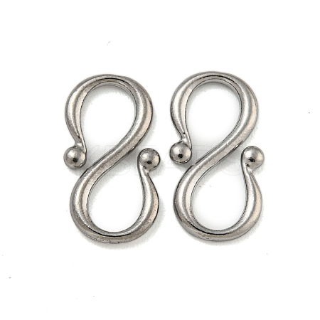 Non-Tarnish 304 Stainless Steel S-Hook Clasps STAS-U007-20B-P-1