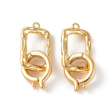 Brass Fold Over Clasps LS-KK-U016-09G-1