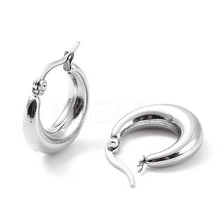 304 Stainless Steel Chunky Hoop Earrings for Women EJEW-F280-06A-P-1