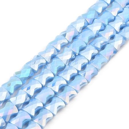 AB Color Plate Glass Beads Strands EGLA-P051-06A-B06-1