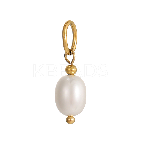 Shell Pearl Oval Charms BSHE-OY009-83G-1