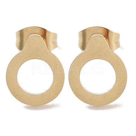 PVD Vacuum Plating 304 Stainless Steel Stud Earrings for Women EJEW-A048-38G-1