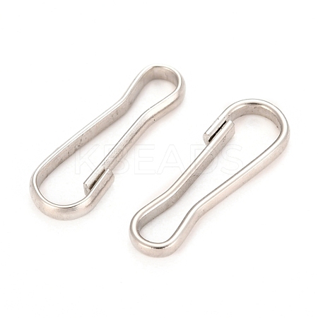Non-Tarnish 201 Stainless Steel Keychain Clasp Findings X-STAS-H121-18P-A-1