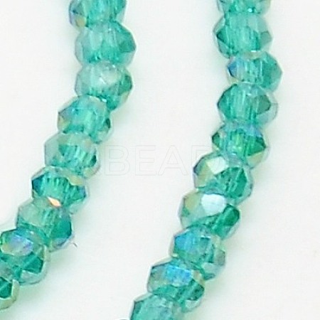 Electroplate Glass Beads Strands EGLA-F003-C12-1