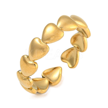 304 Stainless Steel Open Cuff Rings for Women RJEW-L125-07G-02-1