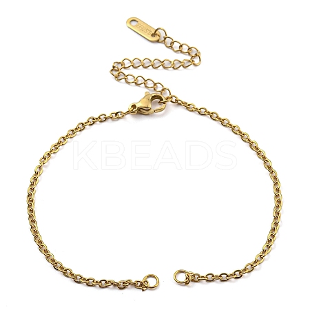 304 Stainless Steel Cable Chains Bracelet Making LS-AJEW-P119-01G-1
