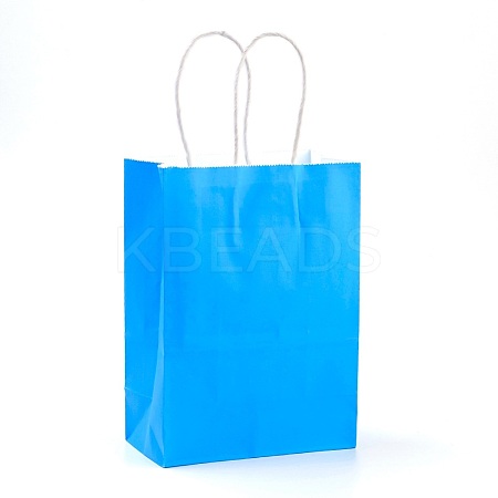 Pure Color Kraft Paper Bags AJEW-G020-D-01-1