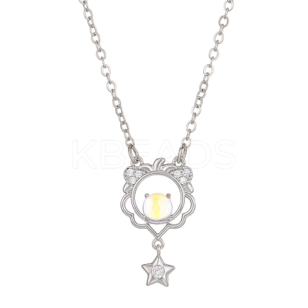 Constellation Rhinestone Pendant Necklace PW-WG94542-05-1