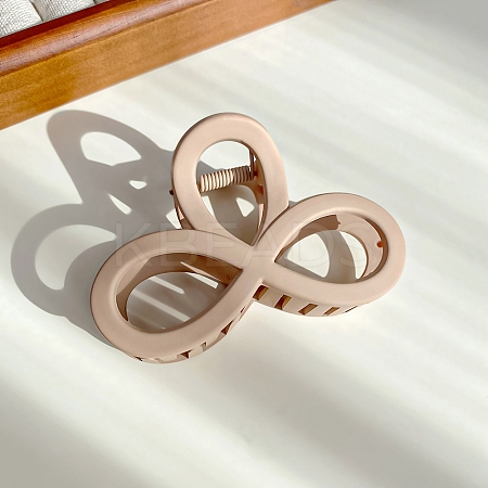 Solid Color Hollow Bowknot Plastic Large Claw Hair Clips PW-WG91547-01-1