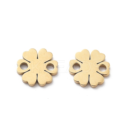 304 Stainless Steel Laser Cut Flower Connector Charms STAS-M111-12G-02-1