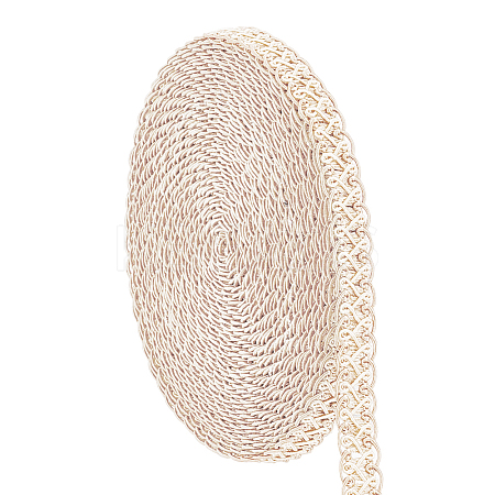 Polyester Braided Lace Trim OCOR-WH0078-09D-1