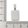 304 Stainless Steel Pave Natural White Shell Pendants STAS-S130-03P-O-3