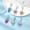Heart Angel Glass Pendant Decoration HJEW-JM01980-2