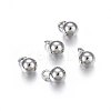 Tarnish Resistant 304 Stainless Steel Sphere Charms X-STAS-O107-04P-A-1