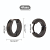 4 Pairs 304 Stainless Steel Chunky Huggie Hoop Earrings EJEW-UN0001-87-4