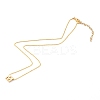 Brass Initial Pendant Necklaces NJEW-JN03330-02-2