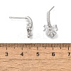 Brass with Cubic Zirconia Stud Earring Finding LS-KK-Q048-24P-3