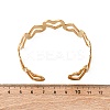 304 Stainless Steel Cuff Bangles for Women BJEW-Z130-01G-4