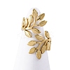 304 Stainless Steel Open Cuff Ring for Women RJEW-Z083-02G-01-1