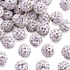 Polymer Clay Pave Rhinestone Beads RB-Q197-12mm-01-2