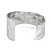 304 Stainless Steel Textured Cuff Bangles for Women BJEW-Z077-02P-3