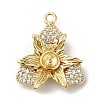Rack Plating Brass Cubic Zirconia Pendants KK-M267-11G-1