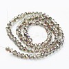 Electroplate Transparent Glass Beads Strands EGLA-A034-T3mm-R16-2