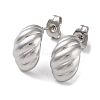 Non-Tarnish 304 Stainless Steel Croissant Ear Studs for Women EJEW-P234-02P-1