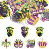 12Pcs 6 Style MARDI GRAS Carnival Double-Sided Transparent Acrylic Pendant SACR-CJ0001-67-3