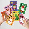 48 Sheets 8 Styles Christmas Paper Make a Face Stickers DIY-WH0467-007-5