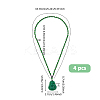 4Pcs Resin Imitation Gemstone Maitreya Buddha Pendant Necklace NJEW-FI0001-62A-2