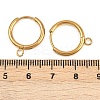 304 Stainless Steel Hoop Earring Findings X-STAS-B095-01G-3