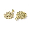 Rack Plating Brass Cubic Zirconia Pendants KK-M272-02G-2