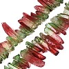 Two Tone Spray Painted Natural Quartz Crystal Points Beads Strands G-Q610-03A-1
