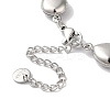 Non-Tarnish 304 Stainless Steel Teardrop Link Chain Bracelets for Women BJEW-I315-07P-3