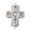 304 Stainless Steel Pave Cubic Zirconia Connector Charms STAS-P421-03P-2