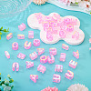 50Pcs 5 Styles UV Plating Rainbow Iridescent Acrylic Beads OACR-TA0004-93D-5